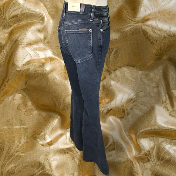 NWT 7 For All Mankind ‘Mega Flare’ Ultra High-Rise Jeans in “Sunbeam” Size 23 - Picture 13 of 16